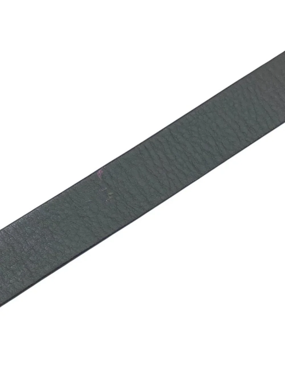 Fendi FF Logo Buckle Belt Leather Gray Practical